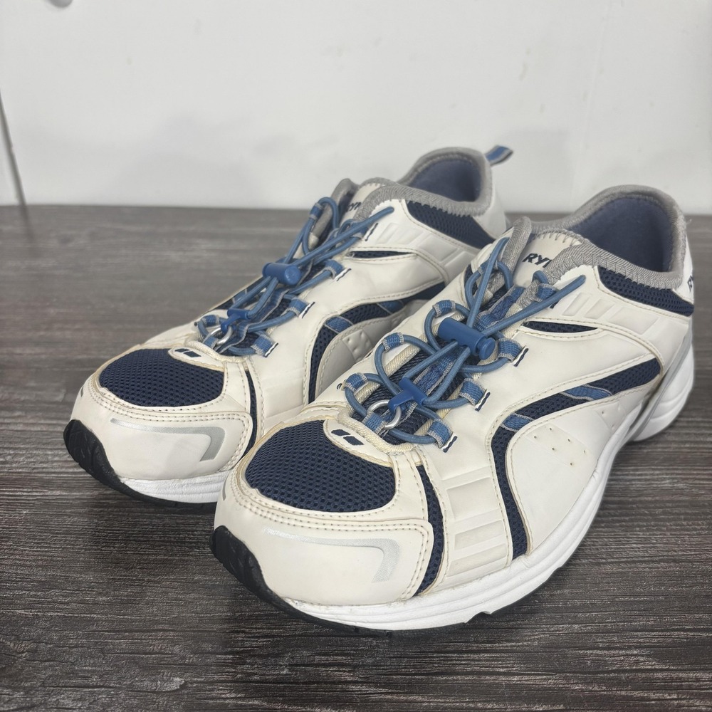 Ryka‎ Shoes Womens Size 9 White Blue Mesh Comfort Walking Sneaker Low Top